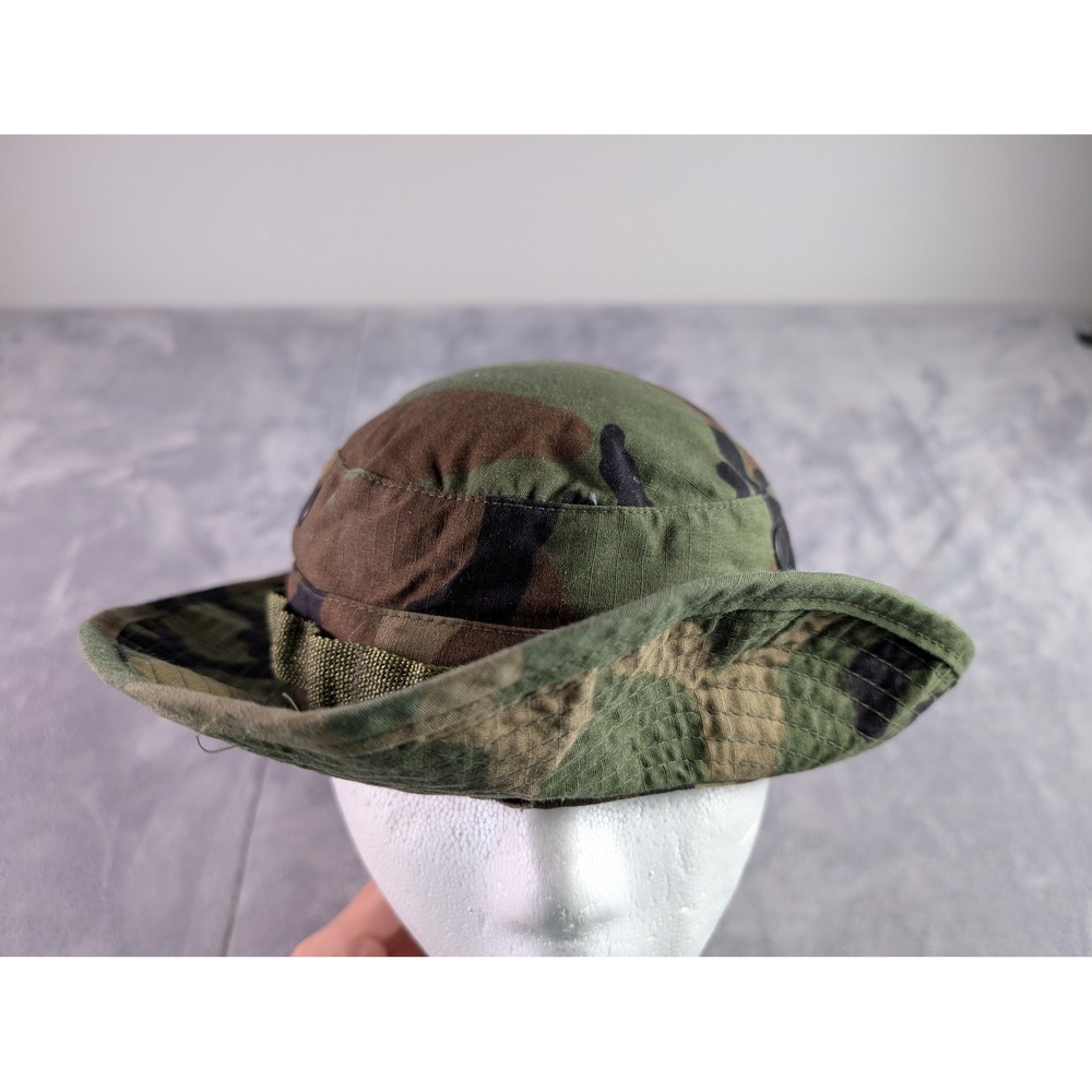 US Military Hat Sun Woodland Camouflage Pattern Type III Boonie Ripstop Camo